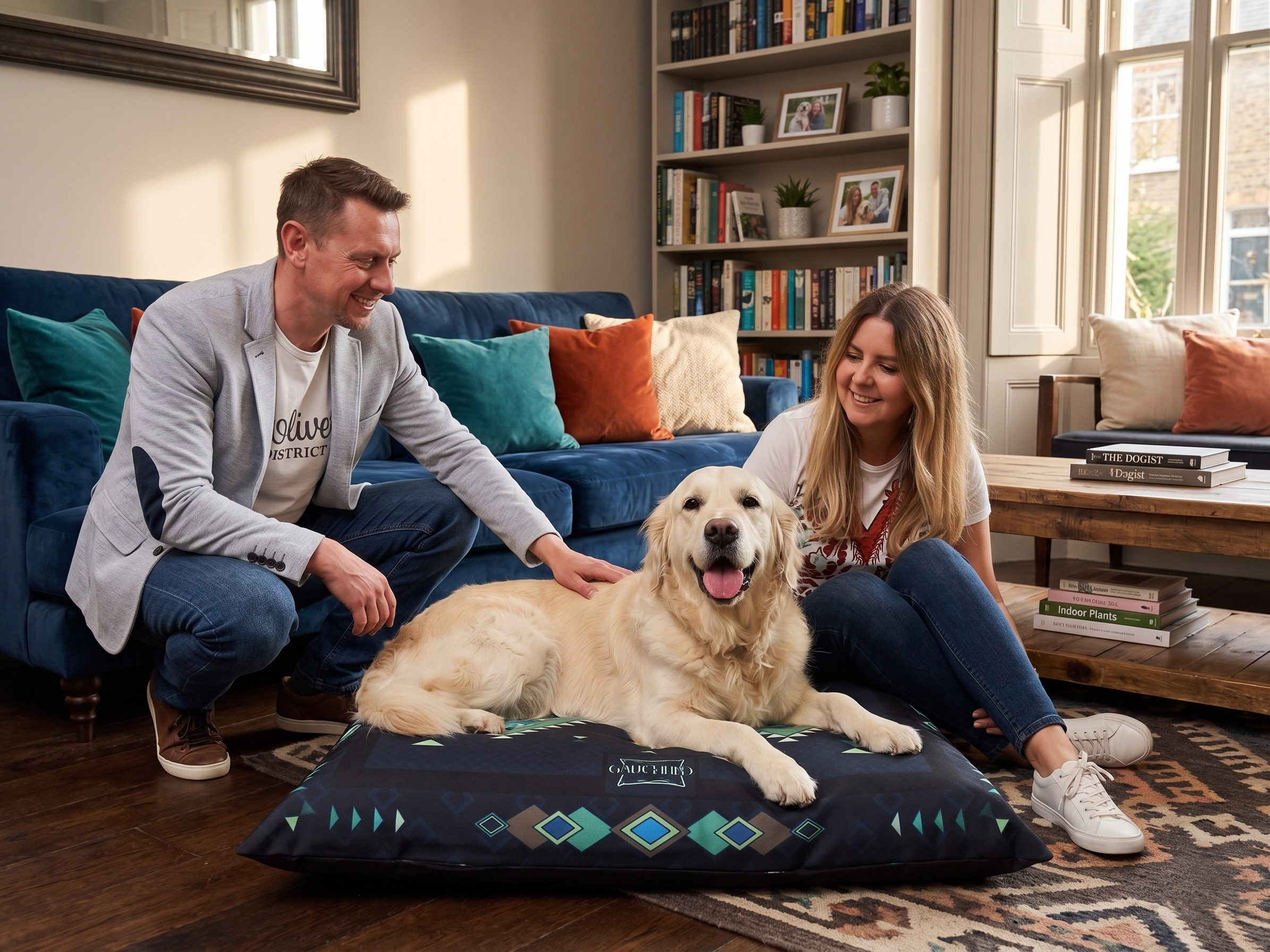 The Gauchitto team with dogs and luxury dog beds